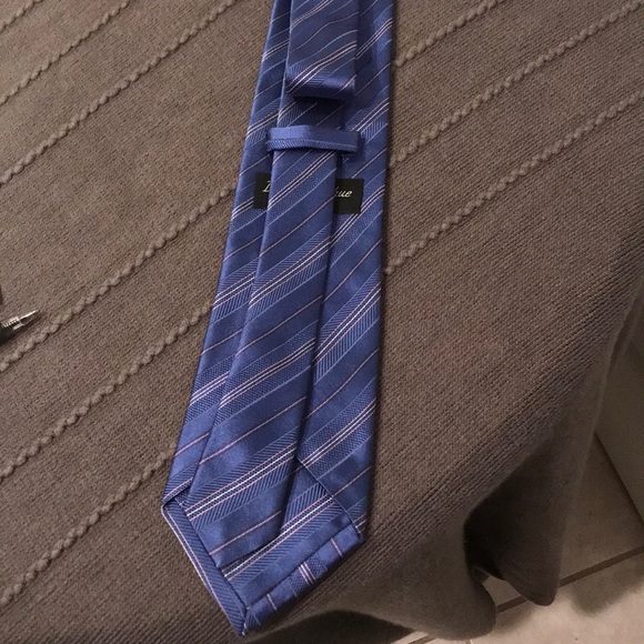 David Donahue blue striped silk tie - Picture 6 of 6